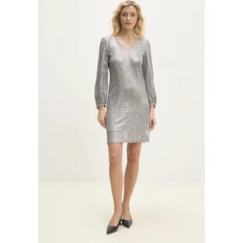 Dámské šaty Šaty Answear.LAB stříbrná barva, mini LI1427.fos SLV, vel. S