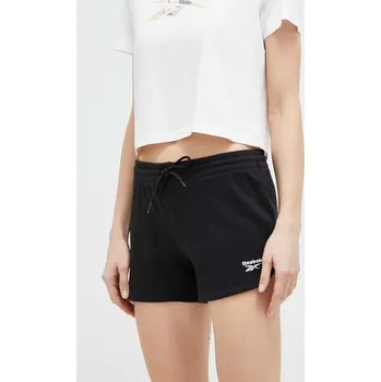 Dámské kraťasy Kraťasy Reebok dámské, černá barva, hladké, high waist, H54767.100012570 99X, vel. S