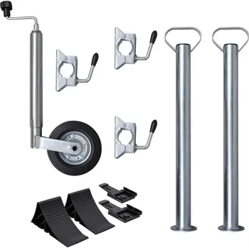 Přívěsný vozík pro psa zahrada-XL Opěrné kolo 48 mm se 2 podpěrnými trubkami 3 dělenými svorkami 3214418