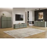 Obývací pokoj BONIFACIO, zelená/černá + vyzvednutí ZDARMA