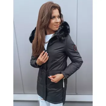 Dámský kabát Dámský kabát DSTREET TY3062 ČERNÁ XXL