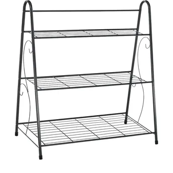 regál Kovový regál Veruma, tmavě šedá