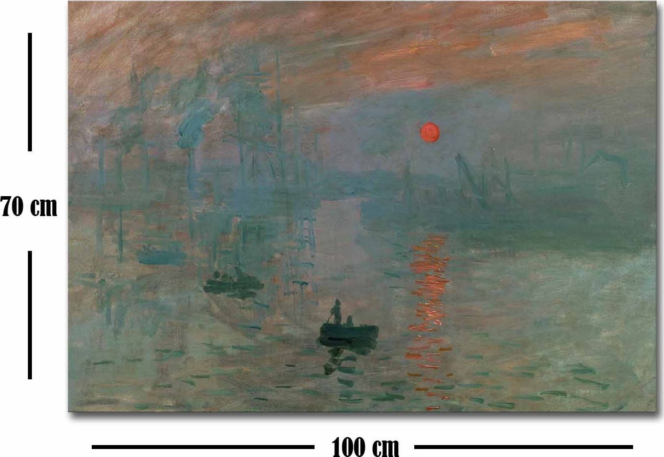 foto Obraz ASIR Reprodukce obrazu 70 x 100 cm Claude Monet Imprese, východ slunce 