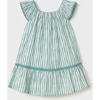 Dívčí šaty Dětské bavlněné šaty Mayoral tyrkysová barva, mini, 1917 1917.4D.Baby.PPYA 66X, vel. 104