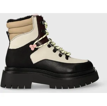 Dámská zimní obuv Farmářky Pepe Jeans QUEEN FUNNY dámské, na plochém podpatku, lehce zateplené, PLS50499 vícebarevná MLC, EUR 37