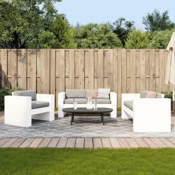 Zahradní sestava zahrada-XL 2dílná zahradní sedací souprava bílá masivní borové dřevo 3216896