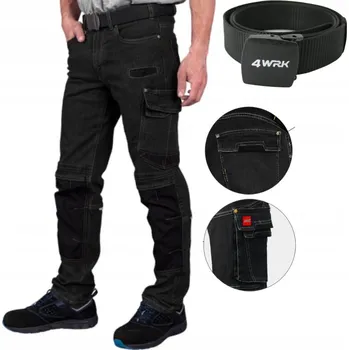 Dlouhé pracovní kalhoty Keilor STRETCH JEANS + OPASEK vel. XXL