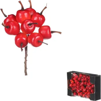 umělá květina Autronic Jablíčka na drátku - červená, cena za balení (72 ks), sada 2 ks