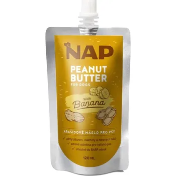 Pamlsek pro psa NAP Arašídové máslo pro psy, banán 120ml