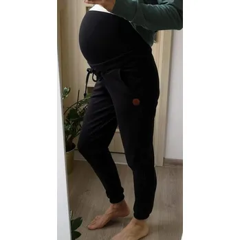 Milk & Love Těhotenské tepláky 2v1 Sweat Pants černé bavlněné Velikost: S