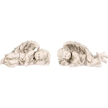 Autronic Anděl pietní - polyresin, spící, sv. šedý, mix 2, cena za 1 ks, sada 6 ks