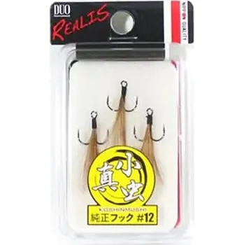 Rybářský háček DUO Trojháčky Koshinmushi Hook No.12 Brown
