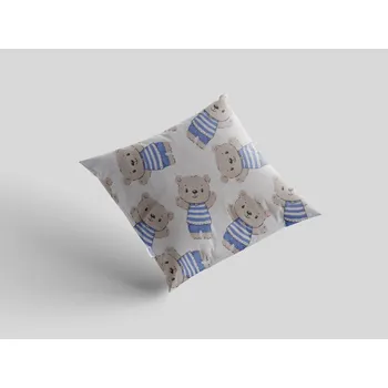 Povlak na dekorativní polštářek Brotex Krepový povlak na polštář 40x40 cm s dětským motivem medvídek