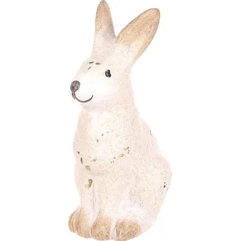 Autronic Zajíc keramický - menší, barva světle béžová, sada 12 ks