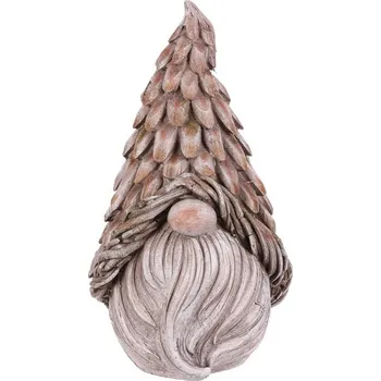 Zahradní dekorace Autronic Trpaslík - hlava z magnesia, zahradní dekorace, šedá, sada 2 ks