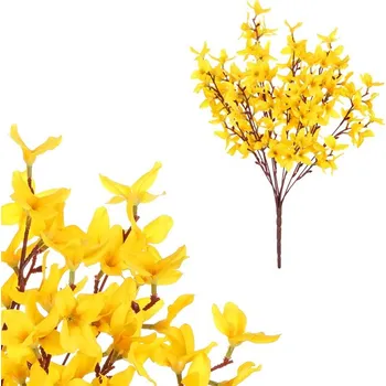 umělá květina Autronic Zlatý déšť - umělý trs, 10 větviček, žlutý, sada 4 ks