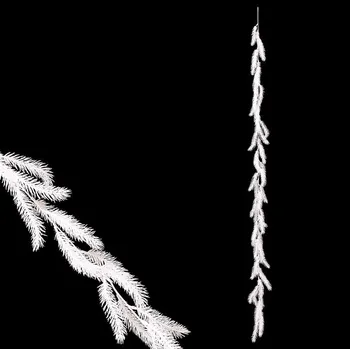 umělá květina Autronic Smrk - umělá girlanda, barva bílá, sada 6 ks