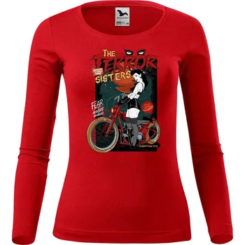 Dámské tričko DOBRÝ TRIKO Dámské bavlněné triko Terror sisters Velikost: 2XL, Barva: Červená