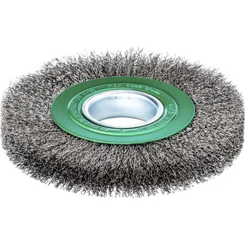 Drátěný kartáč Lessmann 345362 | Rotační kartáč, nerezavějící drát zvlněný stolní bruska 150x23-25 / nerez 0,30