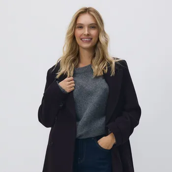 Dámský svetr Reserved - Hladký svetr - středně šedá - 305GP-85M - 305GP-85M-XL