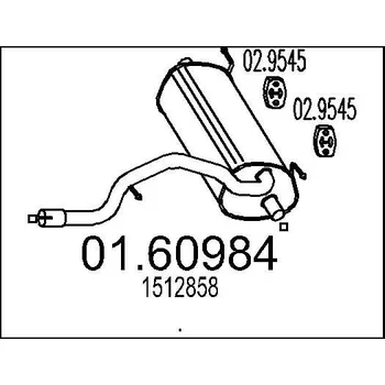 Auto-moto Zadní tlumič výfuku MTS 01.60984