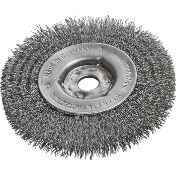 Lessmann 320141 | Rotační kartáč jednořadý, ocelový drát zvlněný stolní bruska 100x30 / oceľ 0,20