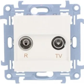 Elektrická zásuvka Simon10 zásuvka RTV koncová bílá Kontakt-Simon