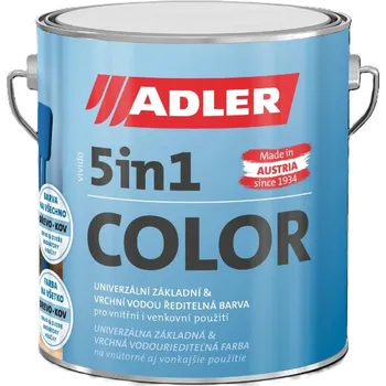 Lak na dřevo Adler 5in1 COLOR 2,5L (Univerzální vodou ředitelná krycí barva) odstín RAL: bílá + dárek k objednávce nad 1000Kč