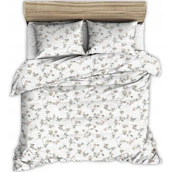 Povlečení Krepové povlečení 140x200 bílá meruňková kytice