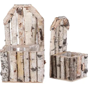 Nákupní košík Autronic Obal břízový - tvar židle, cena za sadu 2 ks, sada 2 ks