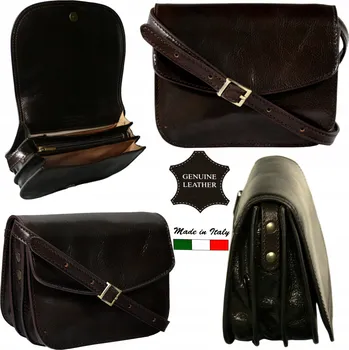 Kabelka Vera Pelle kabelka kožená kabelka přes rameno z pravé kůže hnědá