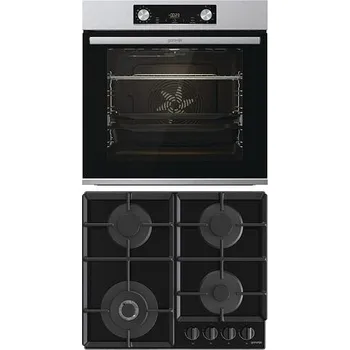 Set domácích spotřebičů Gorenje BOS6737E13X + Plynová deska GORENJE GTW641EB WOK