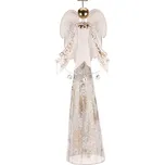 Autronic Anděl kovový s rolničkami - na postavení, vel. XL, bílý