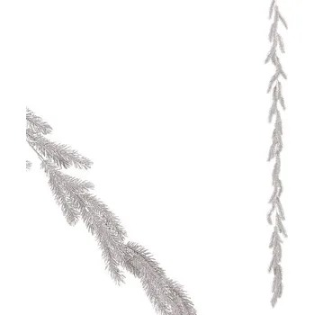 umělá květina Autronic Smrk - umělá girlanda, barva stříbrná, sada 6 ks