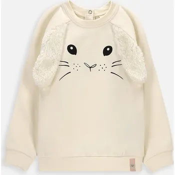 Dívčí mikina Dívčí Mikina s oušky 74 ecru Coccodrillo