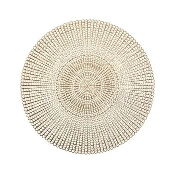 ZELLER Prostírání kulaté zlaté plastové, průměr 41cm