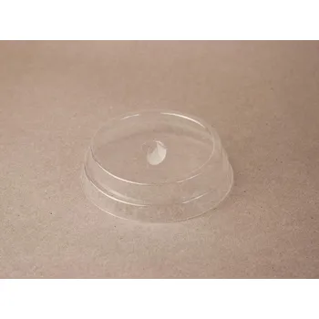 Jednorázové nádobí PLA víčko ploché s otvorem Ø 7,6 cm