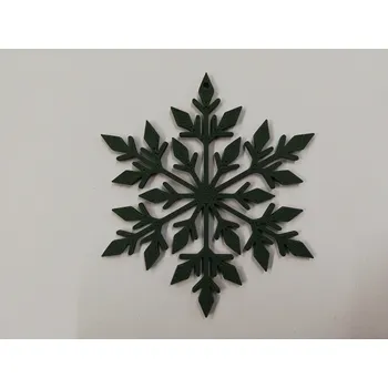 Vánoční ozdoba Vánoční ozdoba vločka - výtisk 3D - 11cm - zelená