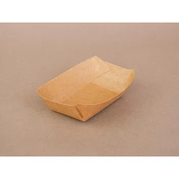 Jednorázové nádobí ECO kraft tácek 11,1 x 7,5 x 3 cm (100ml)