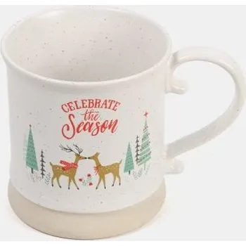 Sinsay - Vánoční hrnek s motivem sobů a vánočních stromků - hnědá - 404GC-88X - 404GC-88X-ONE