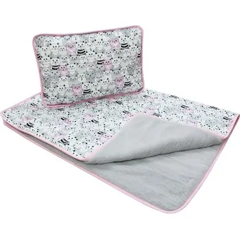 Povlečení Dětský set z kašmíru a bavlny – růžová koťátka