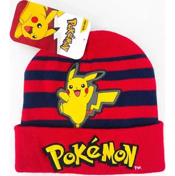 Čepice Chlapecká zimní čepice pokémon, červená, vel. Uni, 4-10 let