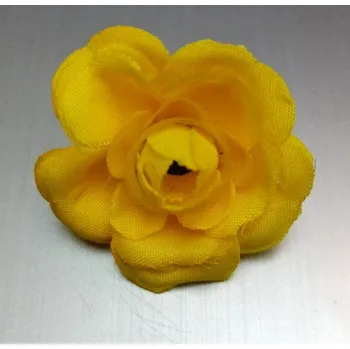umělá květina Květ růže 3,5 cm žlutá