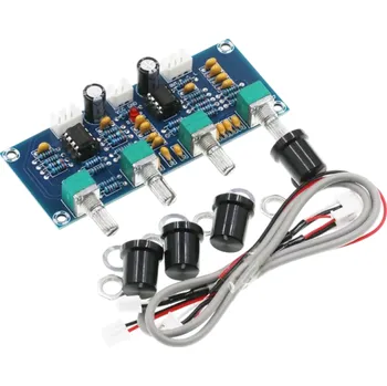 Hi-Fi komponenty Tónová deska předzesilovač s regulací výšek, basů a hlasitosti 9,6 x 3,9 cm Modul Hi-Fi audio zesilovače DC 12–24V