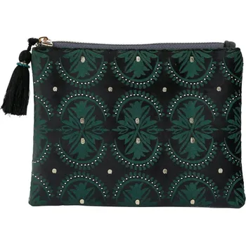 Kosmetická taška Cote Table Kosmetická taštička zelenočerná 21 x 17 cm