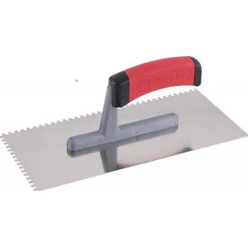 Zednické hladítko Hladítko zubové 280x130x1mm zub E4 nerez/gumová ručka PROFI FESTA PROFIT Sklad16 FT-31141 (FT-31141 PROFIT Sklad16 Váha v Kg: 0.42)