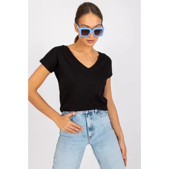 Dámské tričko BASIC FEEL GOOD Dámské tričko s výstřihem Ariel černé Velikost: L