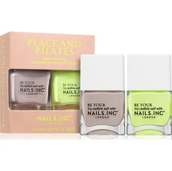 Lak na nehty Nails Inc. Peace and Pilates Brook Street dlouhotrvající lak na nehty 14 ml + Sunlight Square dlouhotrvající lak na nehty 14 ml
