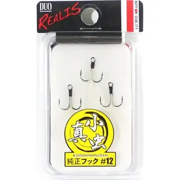 Rybářský háček DUO Trojháčky Koshinmushi Hook No.12 White