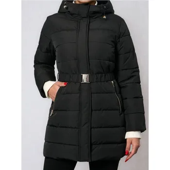 Dámský kabát Sinsay - Prošívaný kabát s kapucí - černá - 619FH-99X - 619FH-99X-XXL